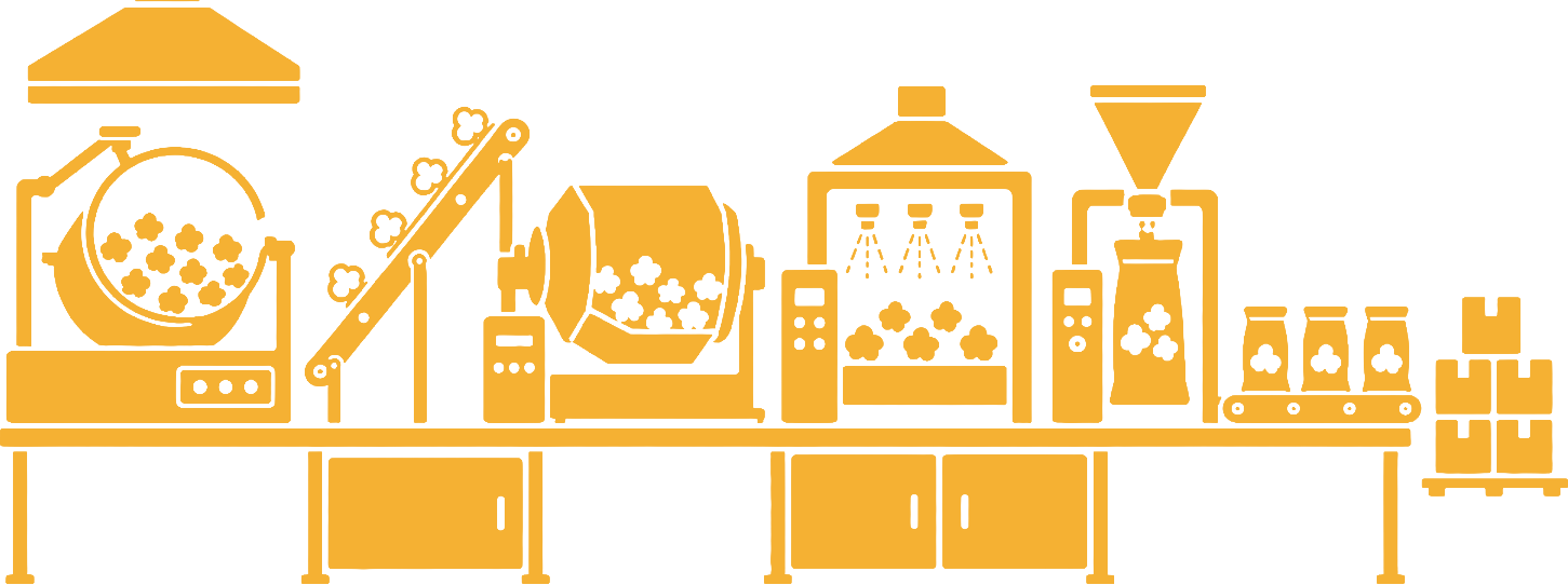 Popcorn production line