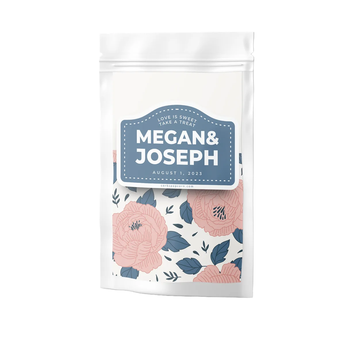 Megan & Joseph custom wedding popcorn bag